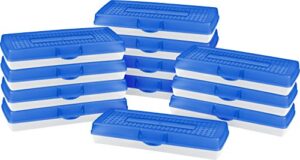 storex stretch pencil box, 5.6 x 13.4 x 2.52 inches, blue, case of 12 (61467u12c)