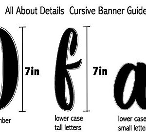 All About Details It's A Girl Cursive Banner, 1set, Baby Shower Banner, Baby Shower Party Decoration (Gold)