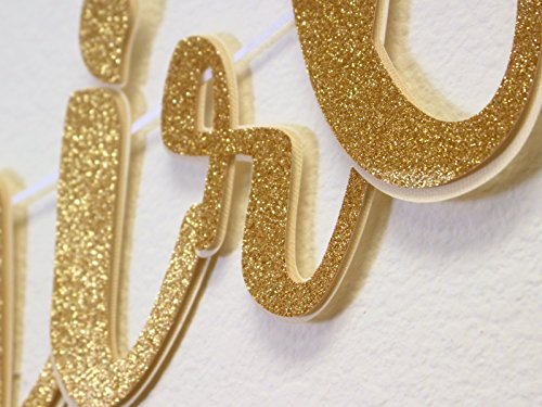 All About Details It's A Girl Cursive Banner, 1set, Baby Shower Banner, Baby Shower Party Decoration (Gold)