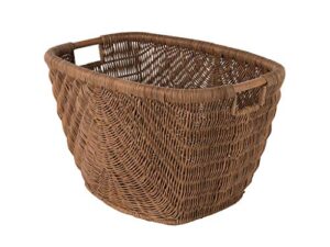 kouboo fan decorative storage basket, one size, brown