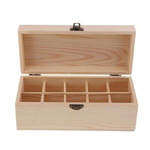 ugplm large essential oil storage box wooden case oils organizer holder for keeping your oils holds 515-30ml bottles (4 sizes), 10 grids