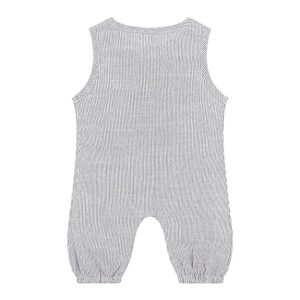 Symunnia Toddler Baby Summer Clothes Sleeveless Tank Bodysuit Stripe One Piece Jumpsuits Linen Romper Outfit(6-9months,Striae)