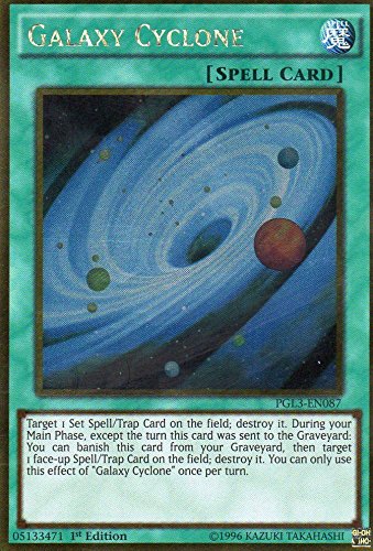 Yugioh PGL3-EN087 Galaxy Cyclone 1st Edition Gold Rare .HN#GG_634T6344 G134548TY51937