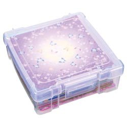 artbin storage (3-pack) storage essentials box 6 inch x 6 inch translucent 6953ab