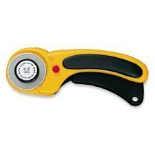 the maximum sharpness / made in japan /olfa 45 mm tungsten steel ergonomic rotary cutter & 45mm rotary blade refill, 1-pack value set