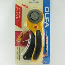 The maximum sharpness / Made in Japan /OLFA 45 mm tungsten steel Ergonomic Rotary Cutter & 45mm Rotary Blade Refill, 1-Pack Value Set