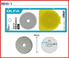 The maximum sharpness / Made in Japan /OLFA 45 mm tungsten steel Ergonomic Rotary Cutter & 45mm Rotary Blade Refill, 1-Pack Value Set