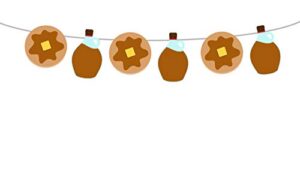 4.3″ tall syrup and pancake garland, pancake garland, pancake banner, pancake birthday banner, pancake party, pancake decorations