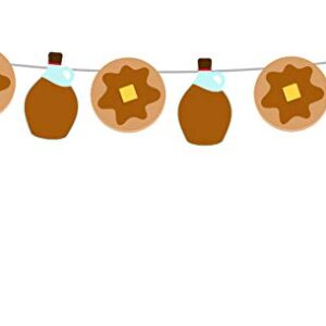 4.3" Tall SYRUP AND PANCAKE Garland, Pancake Garland, Pancake Banner, Pancake Birthday Banner, Pancake Party, Pancake Decorations