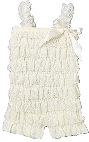 Wenchoice Girl's Ivory Lace Romper - S(6M-12M)