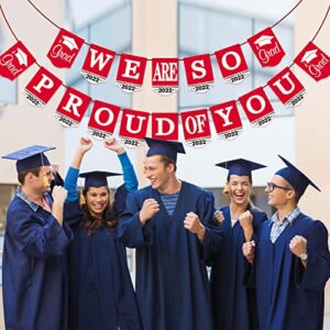 2022 Red Graduation Banner No DIY Required Graduation Congrats Grad Party Supplies Decorations, Red Grad Banner for College, High School Party Supplies