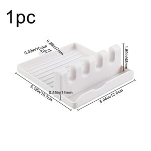 GORGECRAFT 1Pc Paint Brush Rest Holder White Plastic 4 Slots Paintings Brushes Rests Drip Tray Pad for Watercolor Oil Acrylic Painting Crafts Party Artists Adults School Accessories