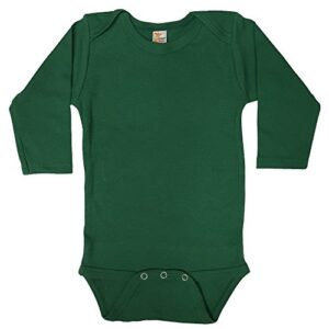 laughing giraffe baby long sleeve onesie – 100% cotton (3-6 months, kelly green)