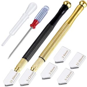 glass cutter tool mirror cutting tool with 2-6 mm, 5-12 mm, 12-20 mm glass cutter head and screwdriver oil dropper glove for glass tiles mirror cutting