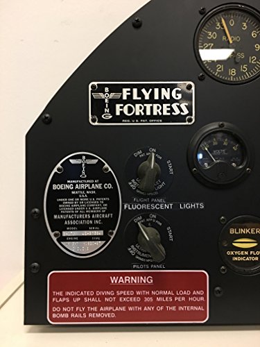 Reproduction Boeing B-17 Flying Fortress Instrument Panel Placard