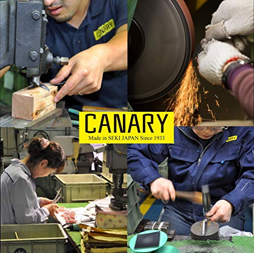 CANARY Corrugated Cardboard Cutter Dan Chan, Safety Box Cutter Knife [Non-Stick Fluorine Coating Blade], Made in JAPAN, Yellow (DC-190F-1) (Bulk 3 pcs)