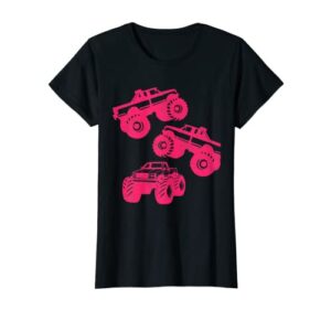 monster truck shirt for girls & toddler – gift tshirt pink