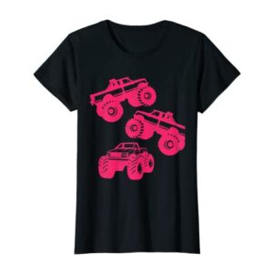 Monster Truck Shirt for Girls & Toddler - Gift Tshirt Pink