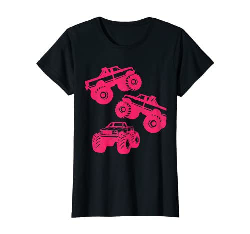 Monster Truck Shirt for Girls & Toddler - Gift Tshirt Pink