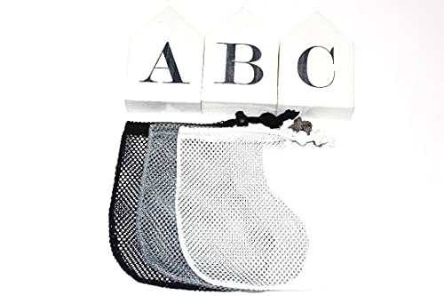 Generic Laundry Bags for Newborn Babies 3 pack, NB-10012, Laundry Bag - 3 Pack - White, Gray and Black, 1.5