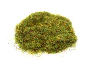 stonehaven miniatures static grass, medium green – 2mm fibers – master quality base & scenery flock – realistic texture & detail – for 28mm scale table top war game miniatures – made in usa