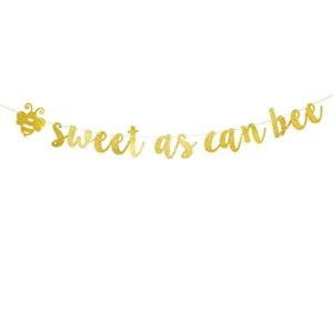 sweet as can bee banner, bumble bee baby shower party sign, gender reveal party decorations.