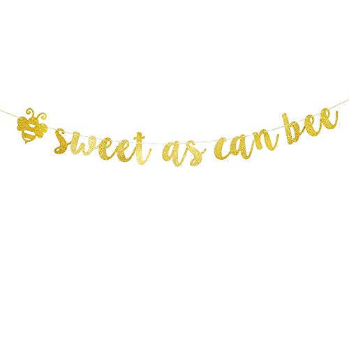 Sweet As Can Bee Banner, Bumble Bee Baby Shower Party Sign, Gender Reveal Party Decorations.