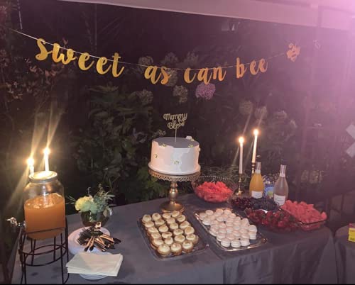 Sweet As Can Bee Banner, Bumble Bee Baby Shower Party Sign, Gender Reveal Party Decorations.