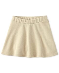 the children’s place baby toddler girls active french terry skort, sandy, 2t