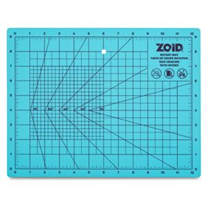 zoid 9″ x 12″ self-healing cutting mat, pvc grid mat, crafting and sewing mat for multiple projects, arts and crafts, silhouette cutting, cyan/purple bp