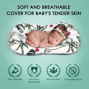 Waterproof Baby Lounger Cover Stretchy Soft | Mexxi 100% Hypoallergenic Baby Nest Cover (Cover Only) (Waterproof White Orchid)