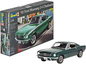 revell germany 1965 ford mustang 2+2 fastback plastic model kit (1/25 scale)