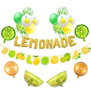 lemonade party decoration lemonade foil latex balloons banner,lemonade garland decoration for summer lemonade party