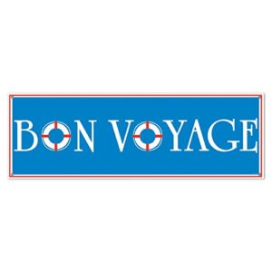 bon voyage sign banner party accessory (1 count) (1/pkg)