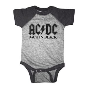acdc back in black vintage smoke baseball infant baby creeper snapsuit romper