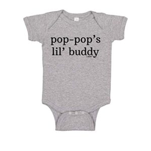 baby pop-pop bodysuit pop baby gifts pop-pop baby gifts pop-pop’s lil’ buddy bodysuit 6 months heather