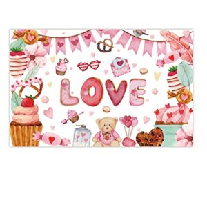 large happy valentines day backdrop for photography, love backdrop decor background valentine’s day banner party decorations