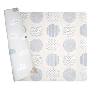 parklon pure soft baby play mat (extra large, 92.5 x 55.1 x 0.6 in, blue spot/cloud bebe)