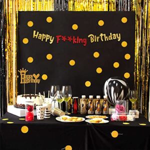 Funny Birthday Gold and Red Glitter Banner – Happy Birthday Party Supplies, Ideas, and Gifts – 21st, 30th. 40th, 50th, 60th, 70th, 80th Adult Birthday Decorations