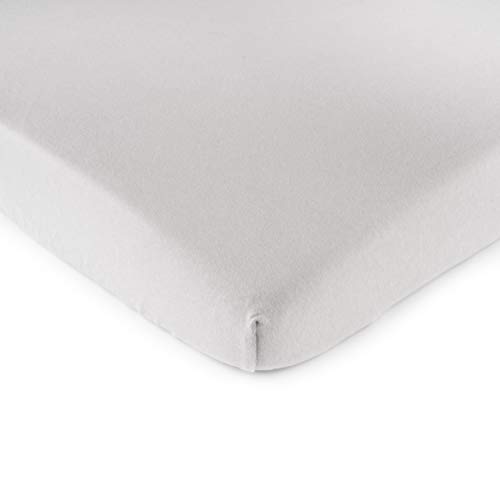 SheetWorld Fitted 100% Cotton Jersey Pack N Play Sheet Fits Graco Square Play Yard 36 x 36, Silver Grey, Made in USA