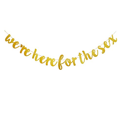 We're Here for The Sex Banner, Gender Reveal Party Supplies, Baby Shower Party Decorations