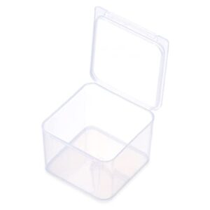 beads container useful jewelry organizer case hardware case transparent nail art screw storage pill chip box(4x4x2.8cm)