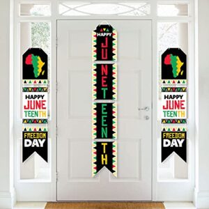 big dot of happiness happy juneteenth – vertical paper door banners – freedom day party wall decoration kit – indoor door decor