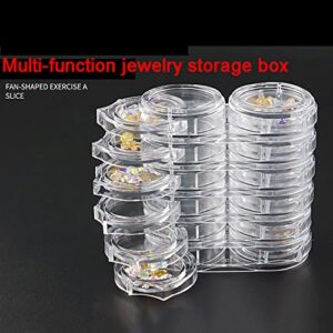 Nail Tip Box False Empty Nail Tips Organizer Storage Box with 12 Number Spaces Storage Case Container Nail Box Plastic Grid Box for Fingernail Crystal, Jewelry, Nail Accessories (Clear)