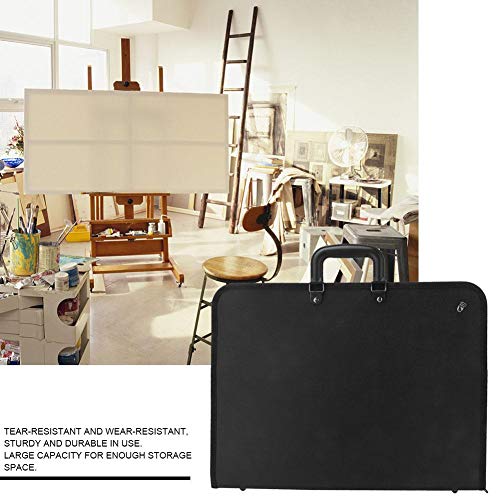 Drawing Board Bag, Art Portfolio Case, 18.9 x 14.5inch A3 Art Portfolio Tote Carries Drawings Sketch Pads Books Canvas Frames, PVC Portable Painting Plate Bag Drawing Sketch Board Storage Bag