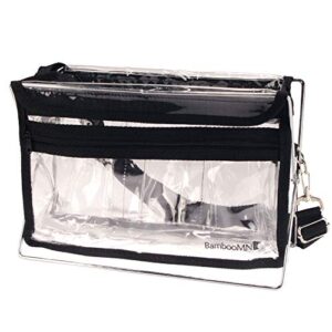 Clear Tote Bag - Travel Craft Products and Stadium Pack - Black - 1 Bag