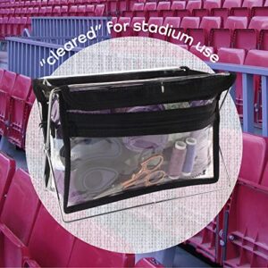 Clear Tote Bag - Travel Craft Products and Stadium Pack - Black - 1 Bag