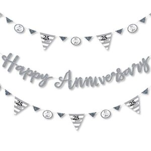 big dot of happiness we still do – 25th wedding anniversary – anniversary party letter banner decoration – 36 banner cutouts and happy anniversary banner letters