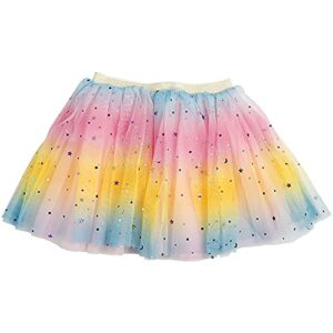 baby girls rainbow sparkle tutu skirt pentagram sequin christmas 3 layered elastic puffy tulle skirt