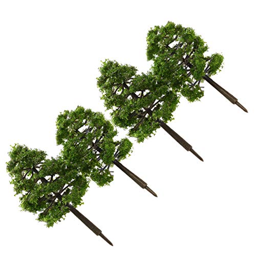 WINOMO 20pcs Model Trees Miniature Landscape Scenery Train Railways Trees Scale 1:100 Dark Green